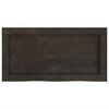 vidaXL Wall Shelf Dark Brown 60x30x(2-4) cm Treated Solid Wood Oak