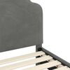 vidaXL Toddler Bed Frame with Headboard Dark Grey 70 x 140 cm Velvet