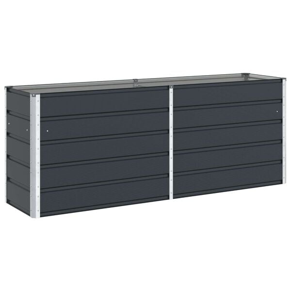 vidaXL Planter Anthracite 195 x 50 x 77 cm Galvanised Steel
