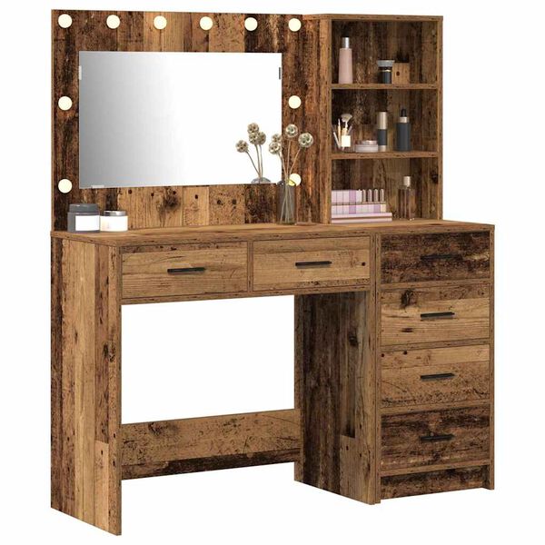 vidaXL Dressing Table Brown 78.5 x 41 x 135 cm Engineered wood