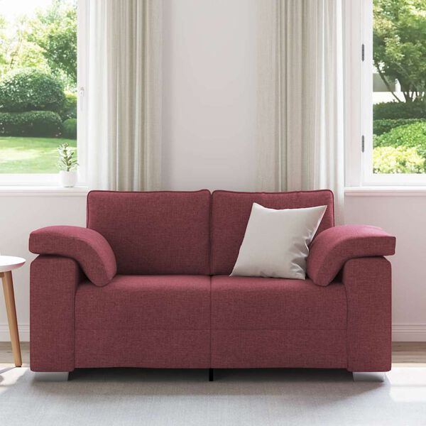 vidaXL Sofa Wine Red 160 x 77 x 82 cm Fabric