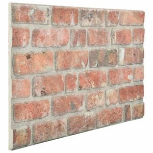 vidaXL Wall Panels 10 pcs Red 100 x 50 cm EPS Foam