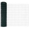 vidaXL Fence with Post Green 1.2 x 25 m Steel