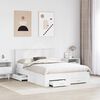 vidaXL Bed Frame with Headboard White 160 x 200 cm Engineered Wood