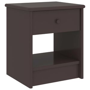 vidaXL Bedside Cabinet Dark Brown 35x30x40 cm Solid Pinewood