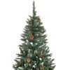 vidaXL Artificial Christmas Tree with Pine Cones and White Glitter 180 cm