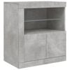 vidaXL Sideboard with LED Lights Concrete Grey 283x37x67 cm