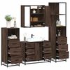 vidaXL 4&nbsp;Piece Bathroom Furniture Set&nbsp;Brown Oak Engineered Wood