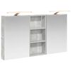 vidaXL Bathroom Cabinet Set 3 pcs Concrete Grey 110 x 10.5 x 60.5 cm