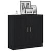 vidaXL Book Cabinet Black Oak 82.5 x 30.5 x 80 cm Engineered Wood