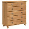 vidaXL Chest of Drawer ASKIM Brown 91 x 40 x 95.5 cm Solid Pine Wood