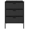 vidaXL Garden Storage Cabinet Black 55x59x80 cm Poly Rattan