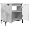vidaXL Bathroom Sink Cabinet Concrete Grey 60.5 x 33.5 x 61 cm