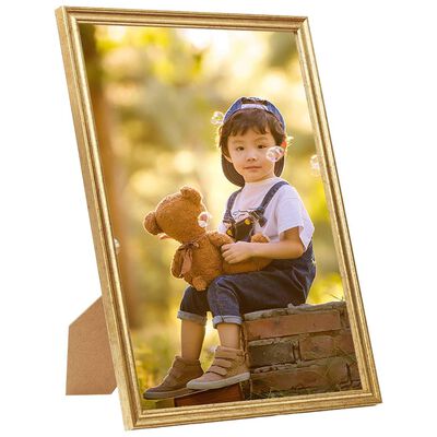 vidaXL Photo Frames Collage 5 pcs for Wall or Table Gold 50x70 cm MDF