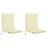 vidaXL Low Back Chair Cushion GEMERT 2 pcs 100% Polyester Cream