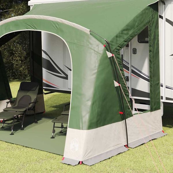 vidaXL Caravan Tent with Roof with Storage Green 252 x 245 x 245 cm