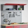 vidaXL Tool Cabinet Set with Shelf 5 pcs Red Powder-Coated Steel