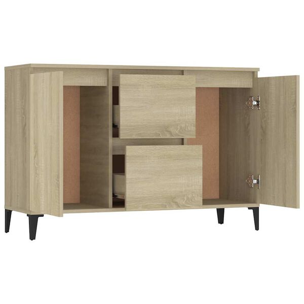 vidaXL Sideboard Sonoma Oak 102x35x70 cm Engineered Wood