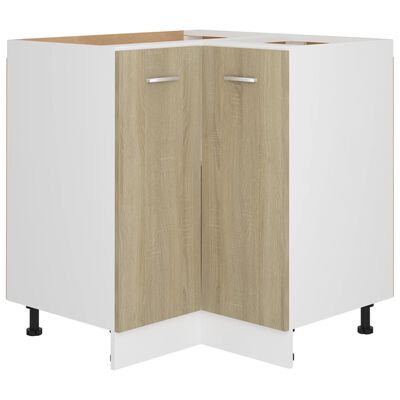 vidaXL Corner Bottom Cabinet Sonoma Oak 75.5x75.5x81.5 cm Engineered Wood