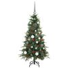 vidaXL Artificial Hinged Christmas Tree Green 120 cm PE and PVC