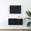 vidaXL TV Cabinet Black Oak 60x31x25.5 cm Engineered Wood