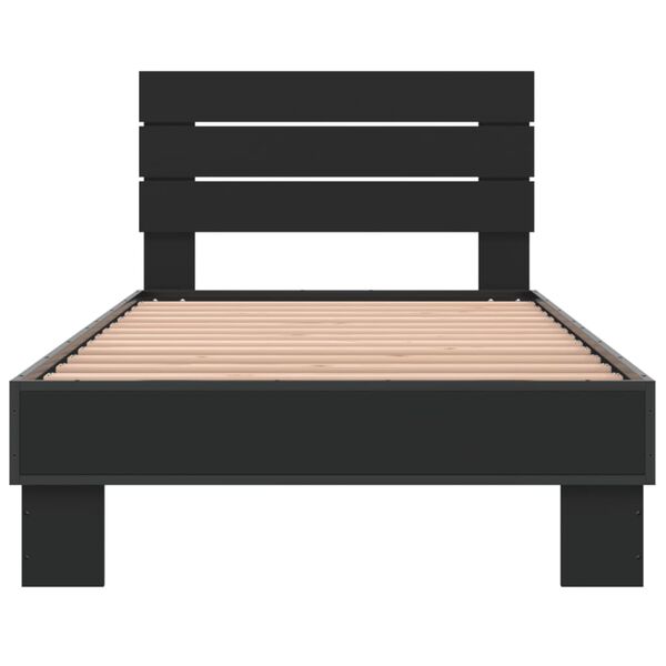 vidaXL Bed Frame without Mattress Black 100x200 cm