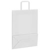 vidaXL Paper Bags 50 pcs with Handles White 26x12x35 cm
