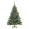 vidaXL Artificial Christmas Tree with 150 LEDs Green 120 cm PE and PVC