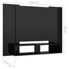 vidaXL Wall TV Cabinet High Gloss Black 120x23.5x90 cm Engineered Wood