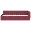 vidaXL Corner Bed Frame with Headboard Wine Red 100 cm x 200 cm Velvet