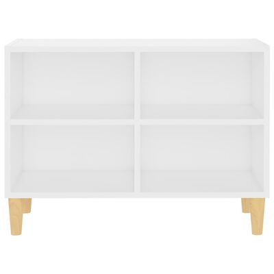 vidaXL TV Cabinet with Solid Wood Legs White 69.5x30x50 cm