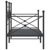 vidaXL Day Bed without Mattress Black 80x200 cm Steel