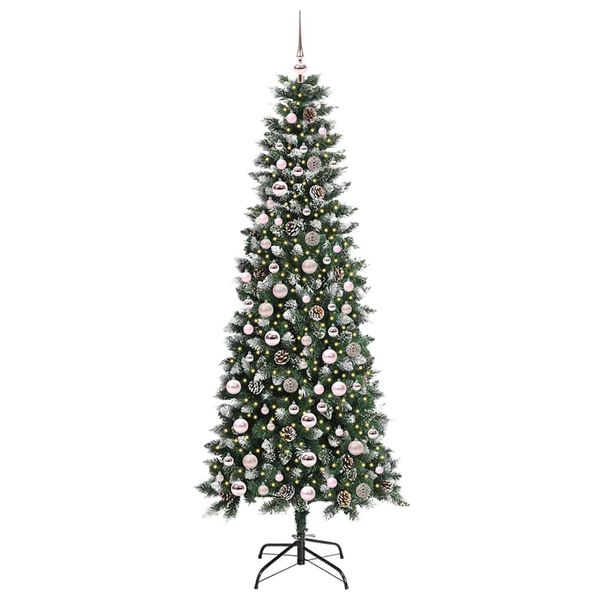 vidaXL Artificial Christmas Tree with 300 LEDs with Stand Green 210 cm