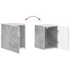 vidaXL TV Cabinet Set Wall-mounted 4 pcs Concrete Grey Engineered Wood