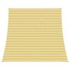 vidaXL Sunshade Sail Yellow and White 4 / 5 x 4 m HDPE