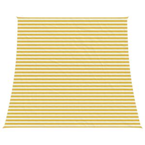 vidaXL Sunshade Sail Yellow and White 4 / 5 x 4 m HDPE