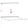 vidaXL Awning Frame White 2.5 x 2 m Powder-coated steel and aluminium
