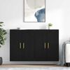 vidaXL Wall-mounted Cabinet 2 pcs Black Oak 69.5 x 34 x 90 cm