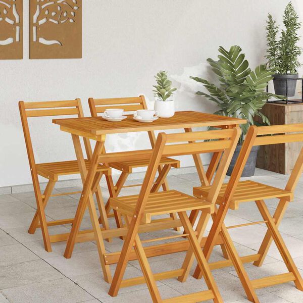 vidaXL Garden Table Folding Brown 90 x 55 x 75 cm Solid Acacia wood