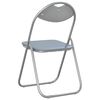 vidaXL Folding Chair 8 pcs Grey 48 x 43.5 x 81 cm Faux Leather