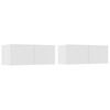 vidaXL 2 Piece TV Cabinet Set White 80x30x30 cm Engineered Wood
