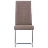 vidaXL Cantilever Dining Chairs 2 pcs Brown Fabric