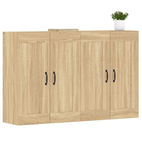 vidaXL Wall Mounted Cabinets 2 pcs Sonoma Oak Engineered Wood