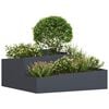 vidaXL Garden Planter Anthracite 100 x 100 x 50 cm Cold-rolled Steel