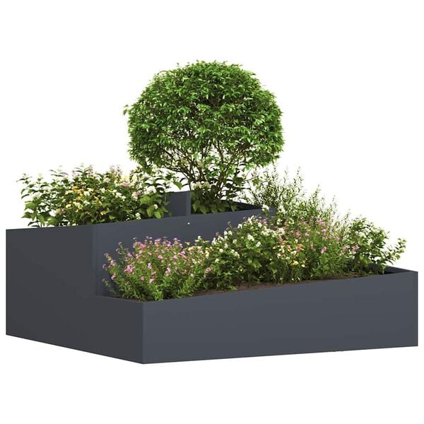vidaXL Garden Planter Anthracite 100 x 100 x 50 cm Cold-rolled Steel