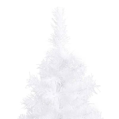 vidaXL Corner Artificial Pre-lit Christmas Tree White 240 cm PVC