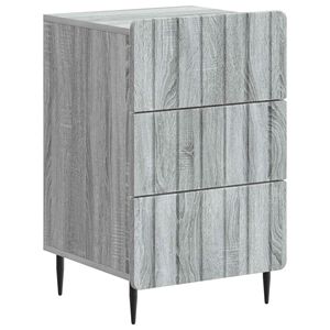 vidaXL Bedside Cabinet Grey Sonoma 43x 41 x 68 cm Engineered Wood