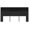vidaXL Headboard Cabinet Black 200x19x103.5 cm