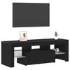 vidaXL TV Cabinet Black Oak 120 x 35 x 40 cm Engineered Wood