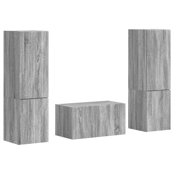 vidaXL TV Cabinet Set 5 pcs Grey Sonoma Engineered Wood